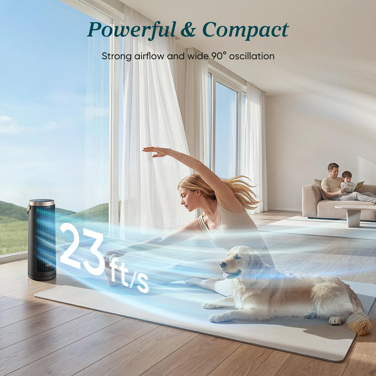Levoit Windi Mini Pro Portable Desk Tower Fan